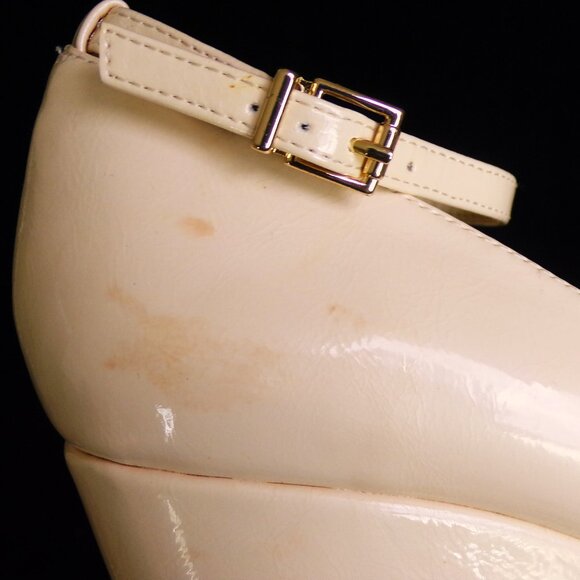 JESSICA SIMPSON size 9M JS-MACEE nude-beige ultra-high-heel platform pumps - Picture 12 of 16